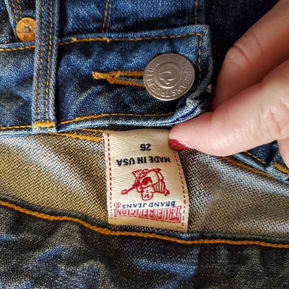 True Religion jeans gwen skinny ankle zip distressed womens size 26 - Picture 3 of 7